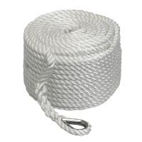 Трёх прядный якорный трос 10мм*45м белый STALW01 от прозводителя SANTONG ROPE