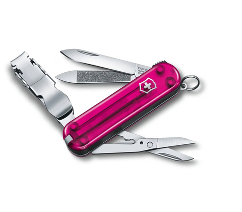 Нож Victorinox Classic Nail Clip 580, 65 мм, 8 функций, полупрозрачный розовый 0.6463.T5 от прозводителя Victorinox