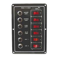 Панель переключателей 6шт вертикальная черная с хромированными вставками C91319 от прозводителя Easterner