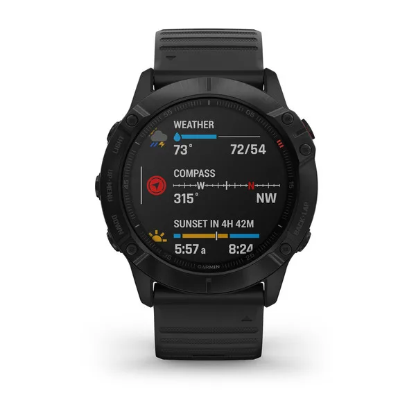 Garmin Fenix 6 Pro - 47 мм SAPPHIRE | Black with black band