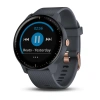 Garmin Vivoactive 3 - 43 мм Music | Granite Blue with Rose Gold Hardware