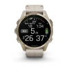 Garmin Fenix 8 - 43 мм AMOLED | Sapphire | Soft Gold with Limestone Leather Band