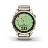 Garmin Epix Pro (Gen 2) - 42 мм SAPPHIRE | Soft Gold with Cream Heathered Nylon Band