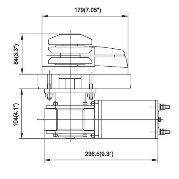 Лебедка якорная серии-C Heavy Duty Style (без барабана) 600Вт, 12В, цепь 6 мм/веревка 12 мм C612-6MM от прозводителя Bada