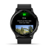 Garmin Venu 3 - 45 мм | Slate stainless steel bezel with black case and black leather band
