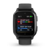 Garmin Venu Sq 2 - 40 мм Music | Премиум-функции | Slate Aluminium Bezel with Black Case and Silicone Band