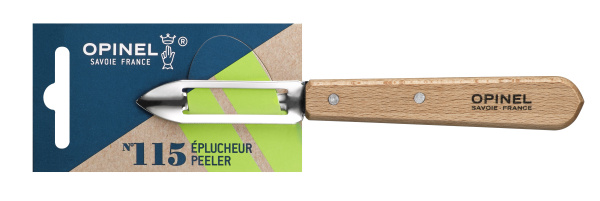 Нож для чистки овощей Opinel №115, деревянная рукоять, нержавеющая сталь, блистер, 001928 001928 от прозводителя Opinel