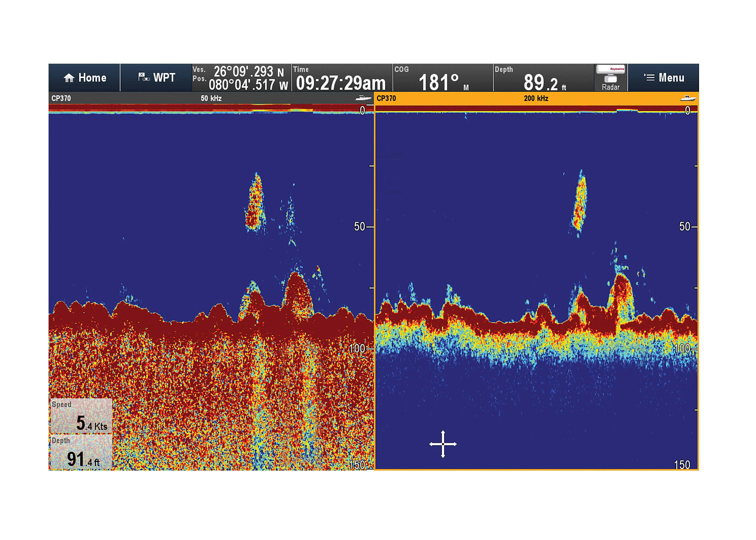RAYMARINE CP370 Digital Sonar Unit
