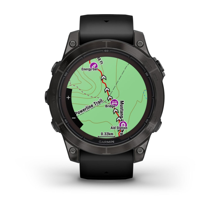 Garmin Fenix 7 Pro - 47 мм SOLAR | SAPPHIRE | Carbon Grey DLC Titanium with Black Band