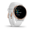 Garmin Venu 2s - 40 мм Премиум-функции | Rose Gold Stainless Steel Bezel with White Case and Silicone Band