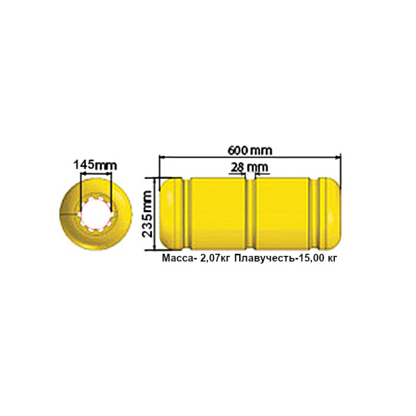 Поплавок FlowSafe для шланга 145 мм AA265554 от прозводителя Polyform