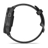 Garmin Forerunner 965 - | Carbon Grey DLC Titanium Bezel with Black Case and Black/Powder Grey Silicone Band