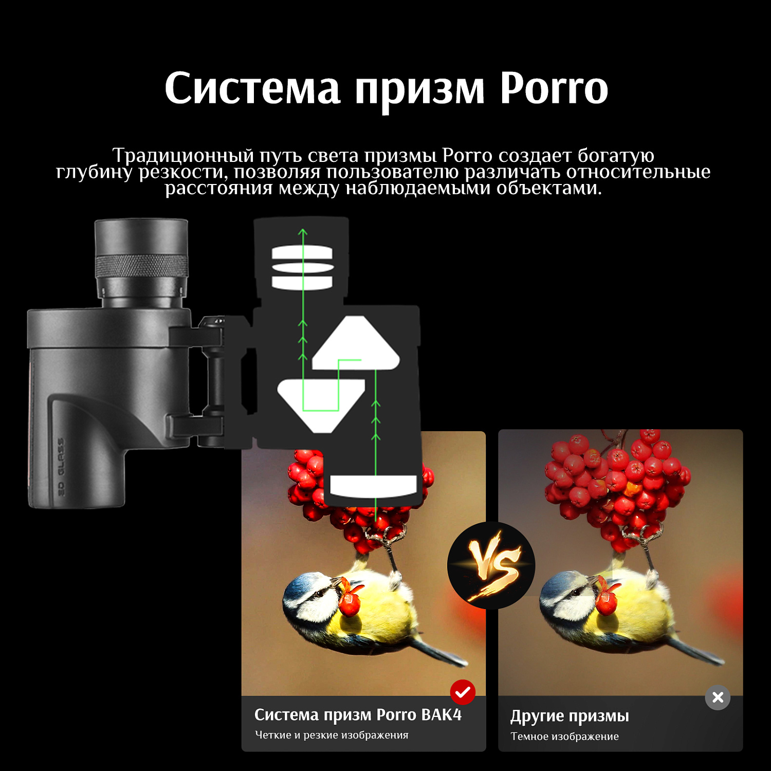 Бинокль Eyeskey Wind ED-8x32