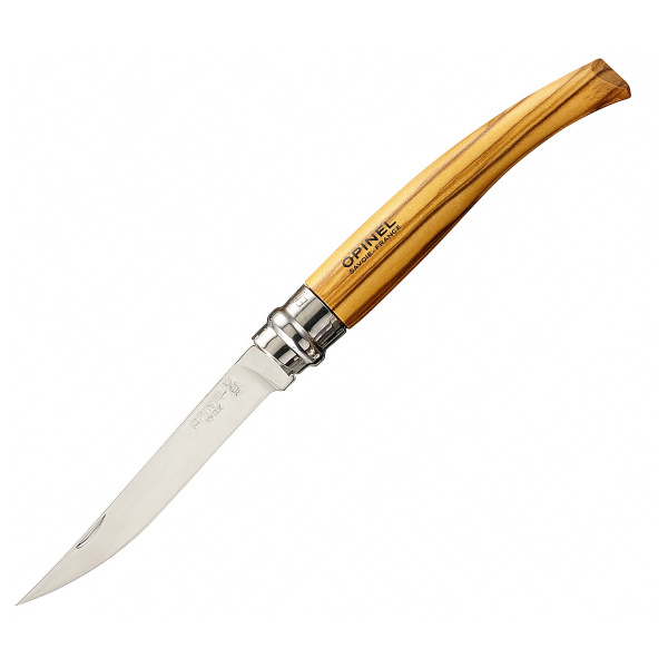 Нож филейный Opinel №10, нержавеющая сталь, рукоять оливковое дерево, 000645 000645 от прозводителя Opinel