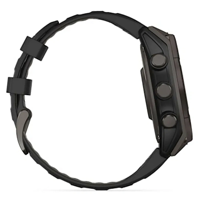Garmin Fenix 8 - 47 мм SOLAR | SAPPHIRE | Carbon grey DLC titanium with Black/pebble grey silicone band