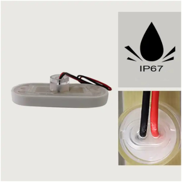 Светильник для подсветки палуб и трапов светодиодный 75х32 мм, синий свет, белый B013106-BUW от прозводителя Anheart Marine