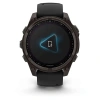 Garmin Fenix 8 - 47 мм SOLAR | SAPPHIRE | Carbon grey DLC titanium with Black/pebble grey silicone band
