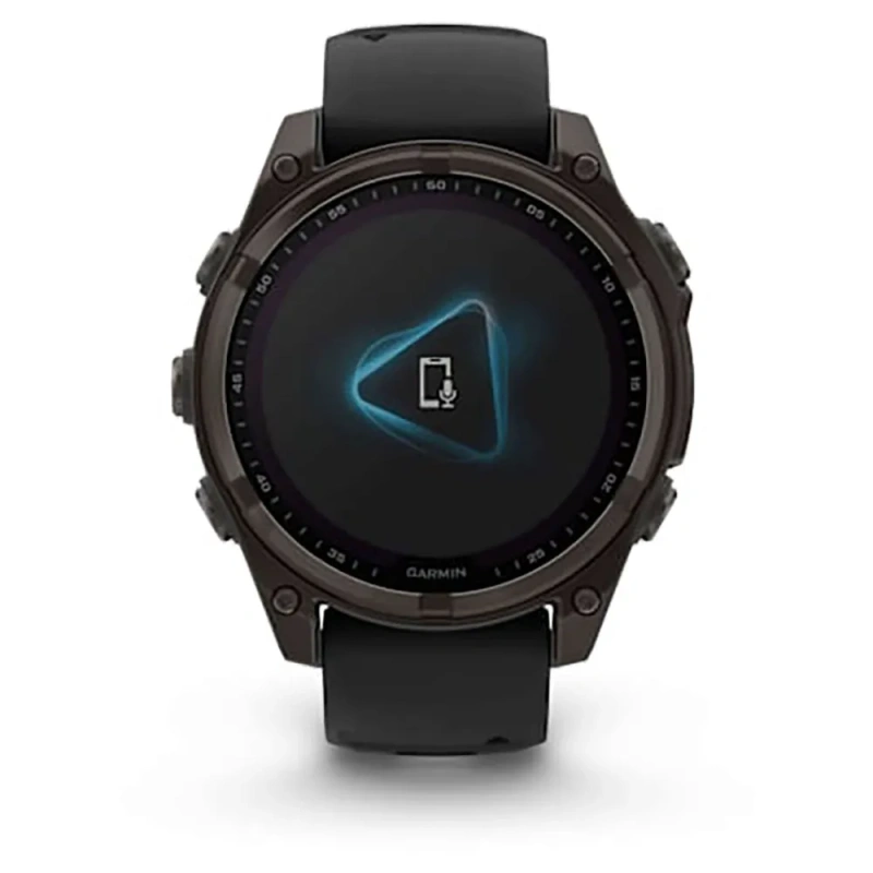 Garmin Fenix 8 - 47 мм SOLAR | SAPPHIRE | Carbon grey DLC titanium with Black/pebble grey silicone band