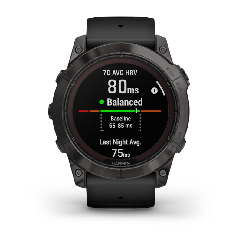 Garmin Fenix 7x Pro - 51 мм SOLAR | SAPPHIRE | Carbon Grey DLC Titanium with Black Band